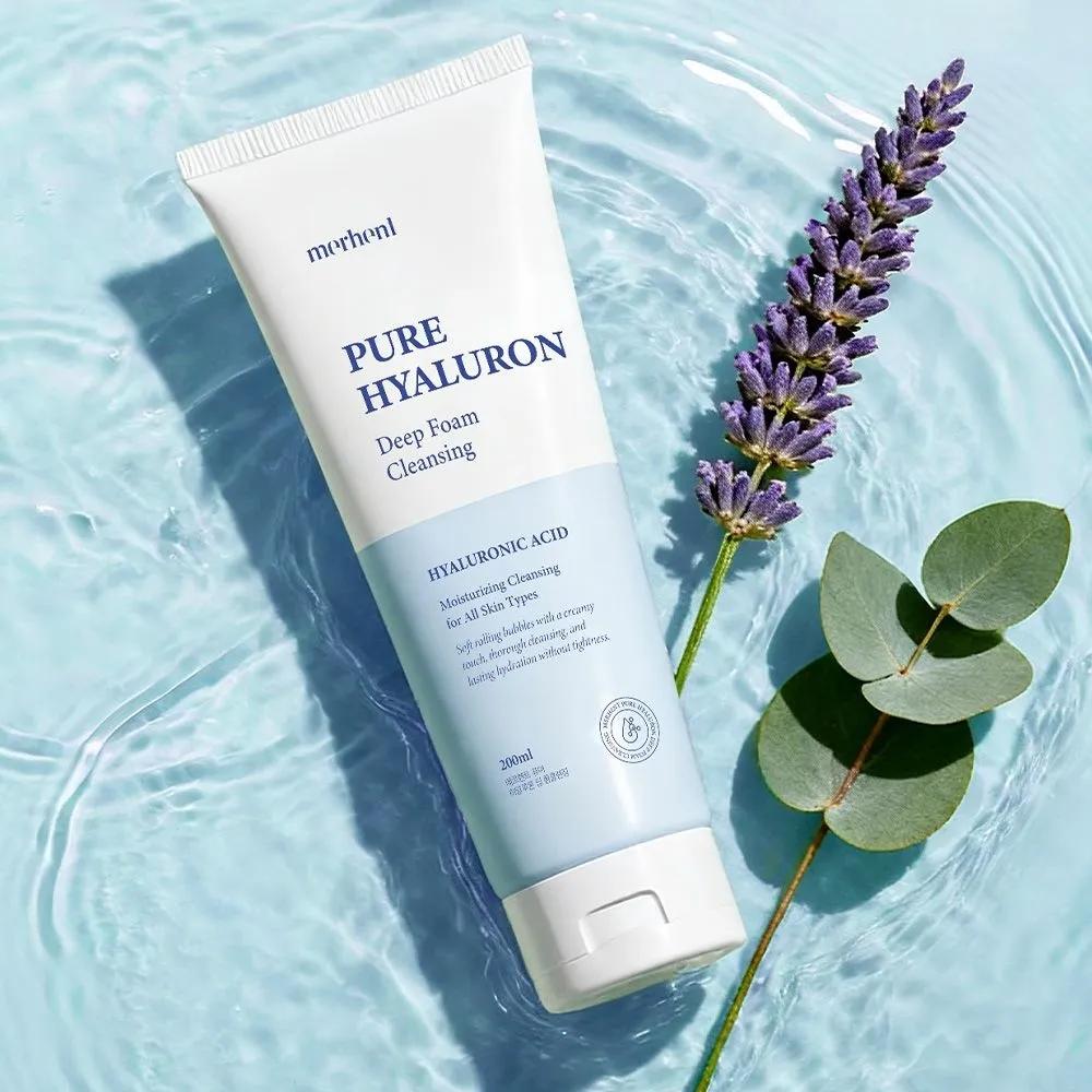 3+1 Merhent Pure Hyaluronic Large Capacity Foam Cleansing 200ml Mildly Alkaline Deep Cleansing Facial Wash Cleansing Foam Foam Cleanser