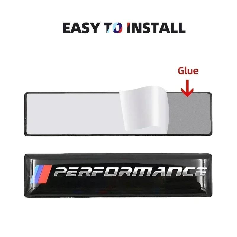 2pcs Silicone Car badge Sticker Decals For Bmw M M3 M5 Performance E36 E46 E39 E53 E90 E60 E61 E93 E87 F10 X1 X3 X5 Accessories