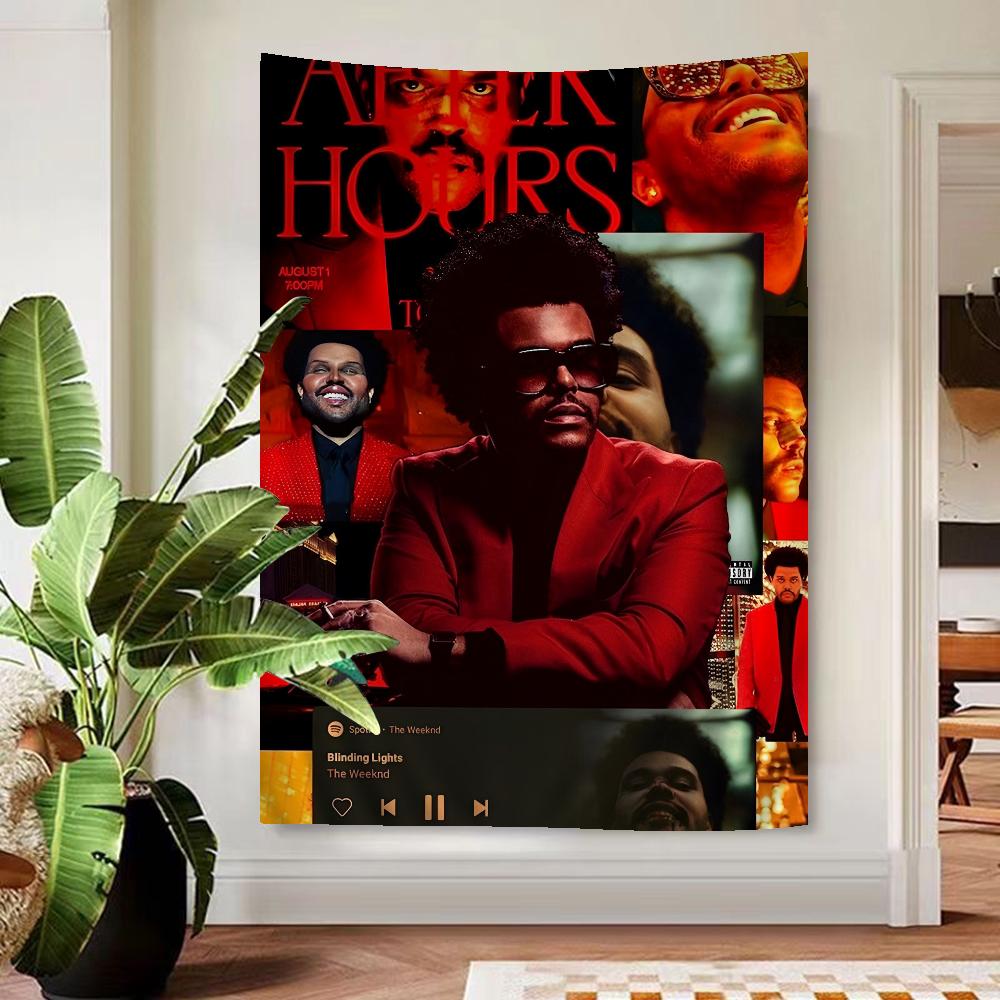 Rapper The Weeknd Printed Large Wall Tapestry Wall Hanging Decoration Household Decor Blanket