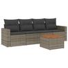 VidaXL Garden Lounge Set with Cushions 5 Pcs, Patio Sofas, Patio Furniture Set, Outdoor Furniture, Grey 3256333