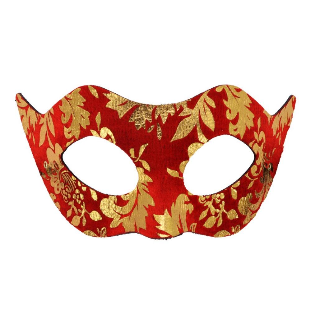 Venezianische Cosplay-Maske Goldene Jazz-Maskerade Halbgesichts-Augenmaske für Damen und Herren Sexy Halloween-Party-Dekoration Zubehör