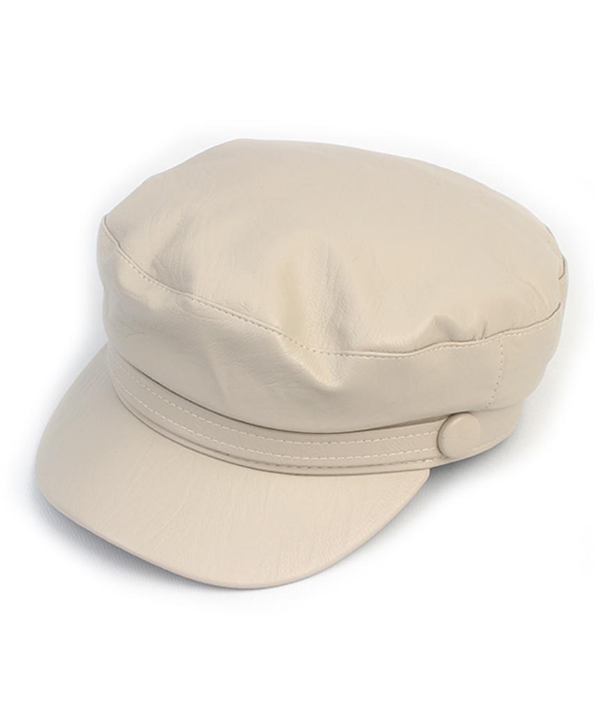 Yunibeosyeolkemiseuteuli Leather Line Ivory Marine Cap