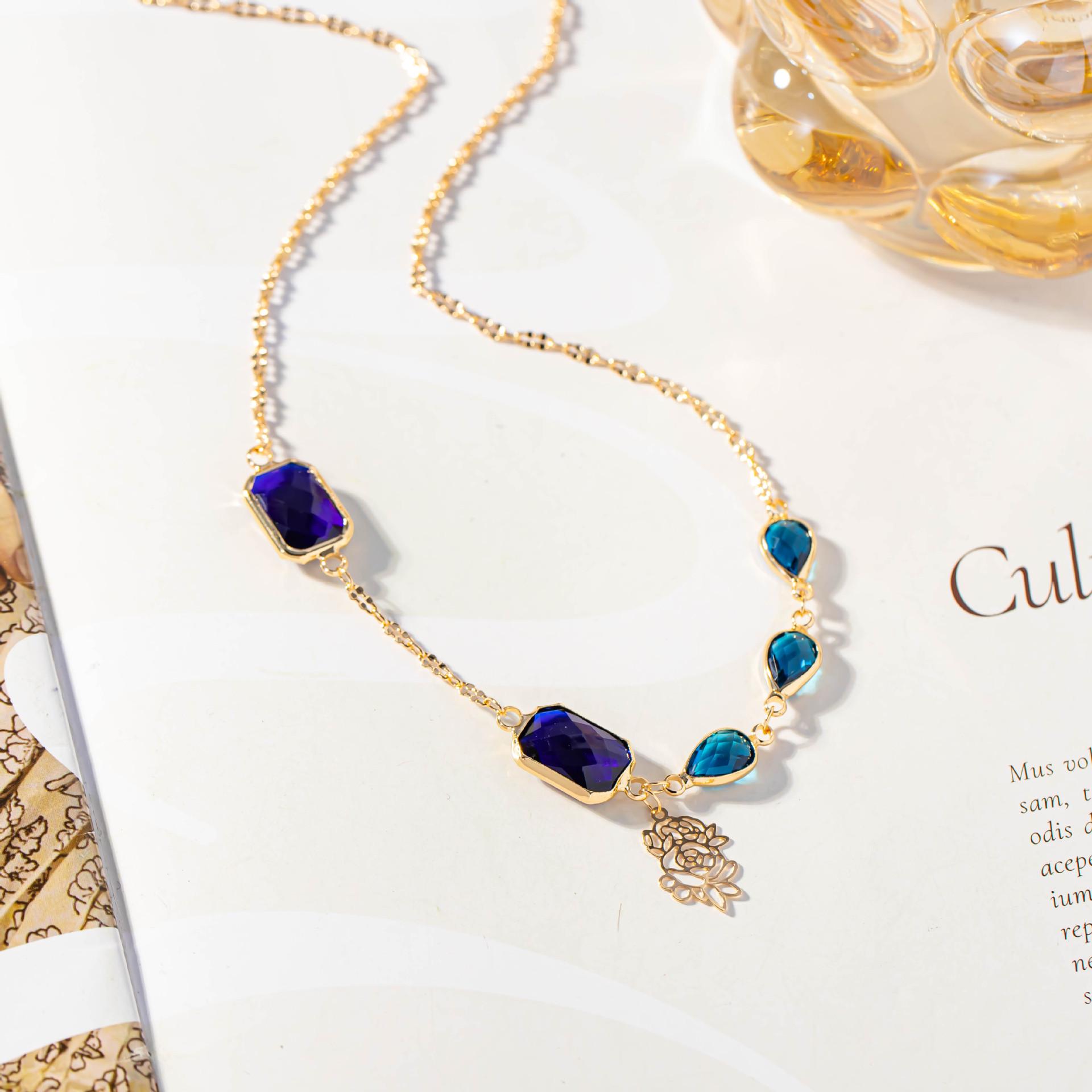 Women s Luxury Gemstone Necklace & Bracelet Set: Elegant and Versatile Design