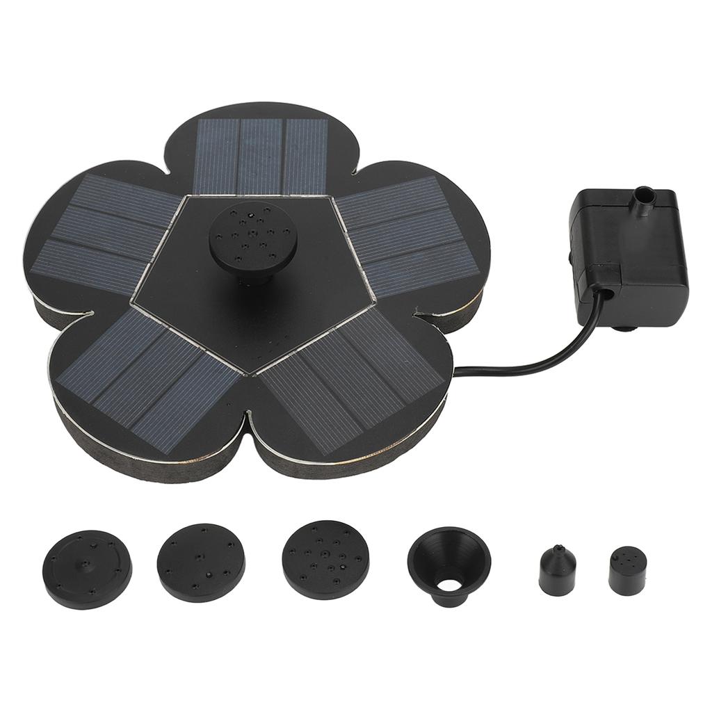 Solar Fountain Solar Powered Plum Blossom Style Fast Start Up Easy Installation Widely Used Stable Solar Water Fountain