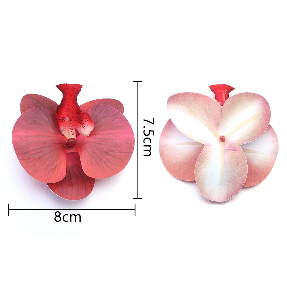 5/10Pcs Artificial Phalaenopsis 3D Small Butterfly Orchid Fake Flower Home Drapery Wall Wedding Decoration Festival Diy Wreath