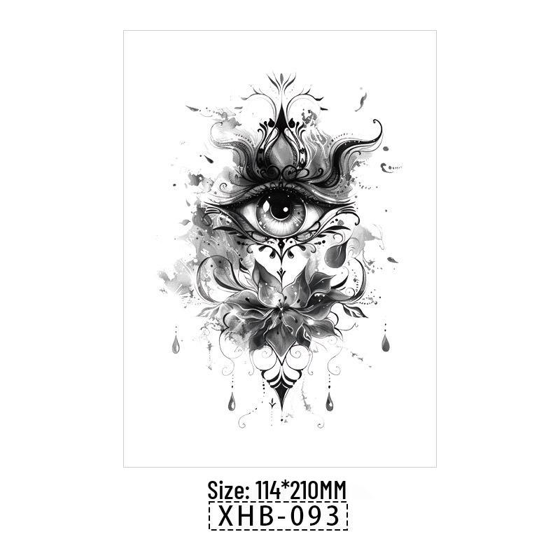 Skull Geisha Sweatproof Tattoo Sticker - Women's Small Full Arm Design