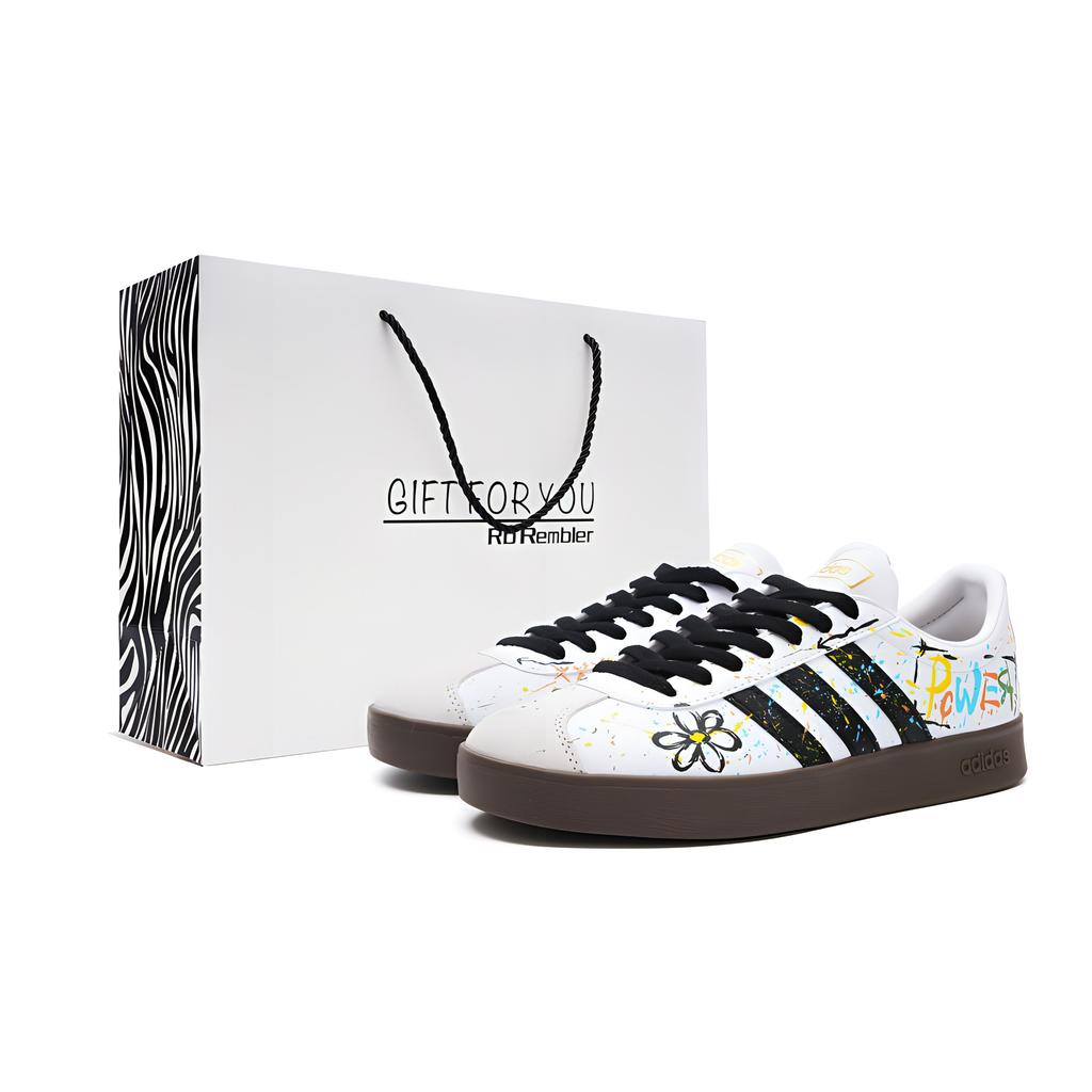 Adidas Neo VL Court 2.0 Low top Skateboard Shoes Unisex White Gray ID6015(Team277-S-BOX)