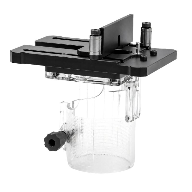 Guide Roller Slotting Attachment with Clear Base and Metal Body for Grooving Work, Guided Contact, Workshop Use, and Trim Work Support