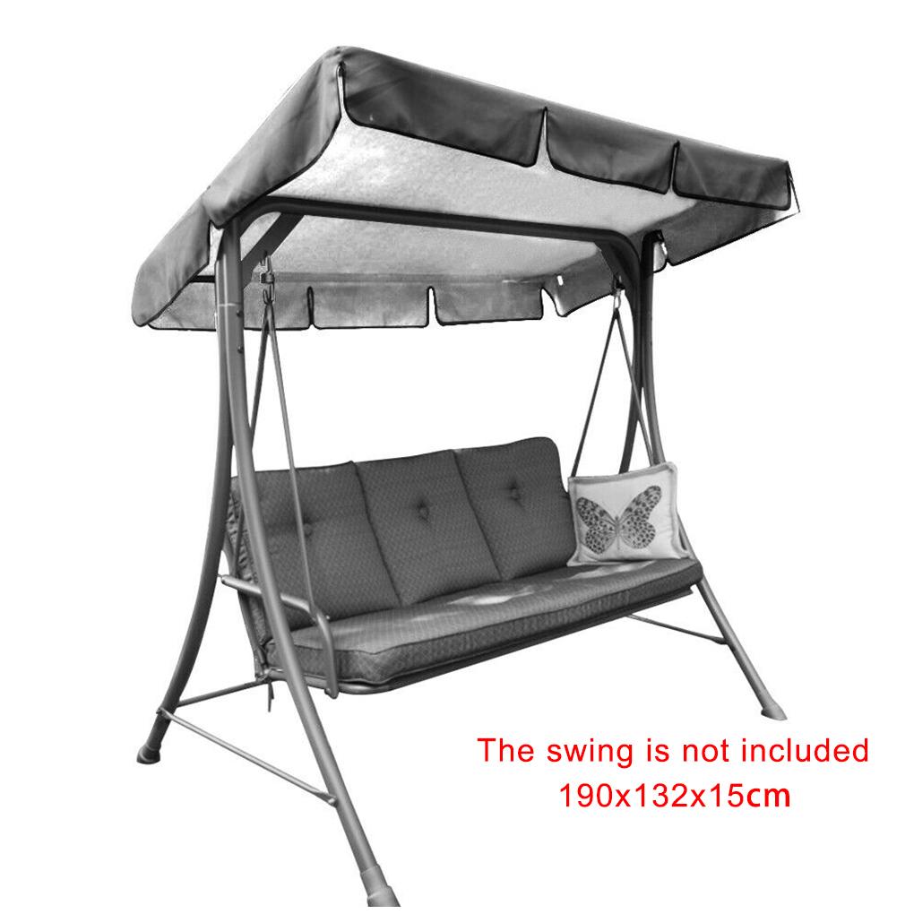 195x125x15cm Outdoor Patio Swing Canopy Top Replacement Cover Garden Beige