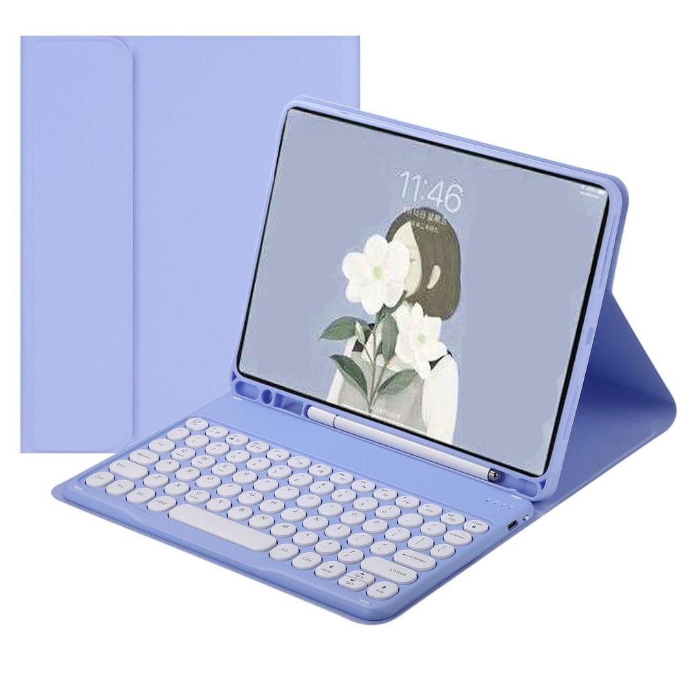 Leather Keyboard Case for iPad Air 5 Mini 6 with Bluetooth Touch Control 110 97 Inch Round Keycap M4 Cover
