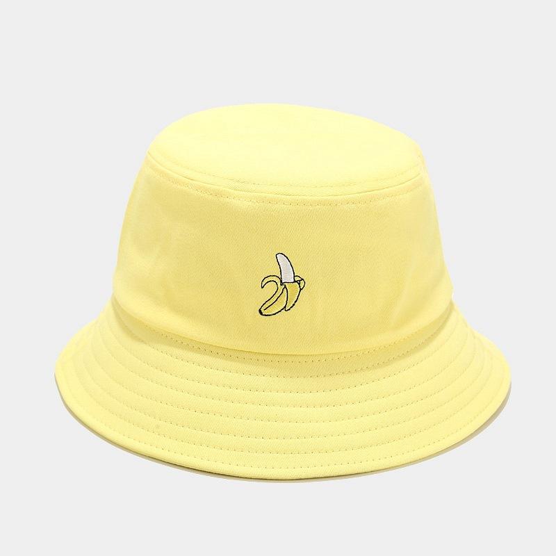 Panama Bucket Hat Fruit Strawberry Embroidered Fishing Cap Men Women Travel Beach Sun Hats