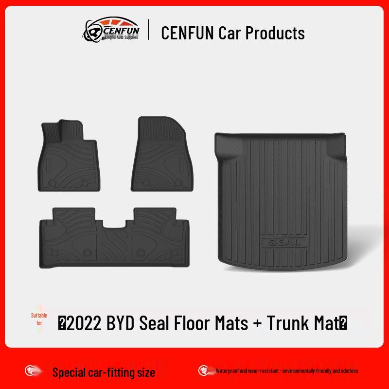 BYD SEAL/SEAL DMI Overseas Version TPE Floor & Trunk Mats with Galaxy Carpet Surface