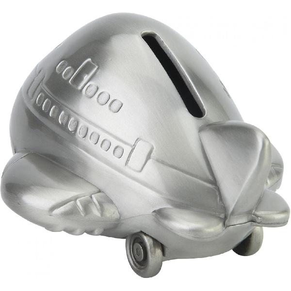 Air Plane Shape Saving Bank, Zinc Alloy Airplane Savings Jar Coin Bank Savings Pot Airplane Piggy Bank Money Saving Box Penny Coin Saving Pot for