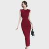 2024 Women's French Pleated Waist Slimming Dress