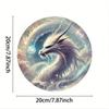 White Dragon Metal Wall Art Home Decor Fantasy Aluminum Sign Gift