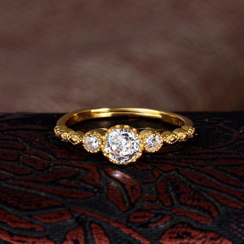 Stunning Heart Shaped Zirconia Stackable Pearl Ring For Women In Chic Copper Design