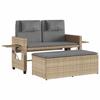 VidaXL Banc Inclinable de Jardin avec Coussins, Siège de Patio, Chaise de Terrasse, Meuble de Parc Arrière-cour Balcon 365821