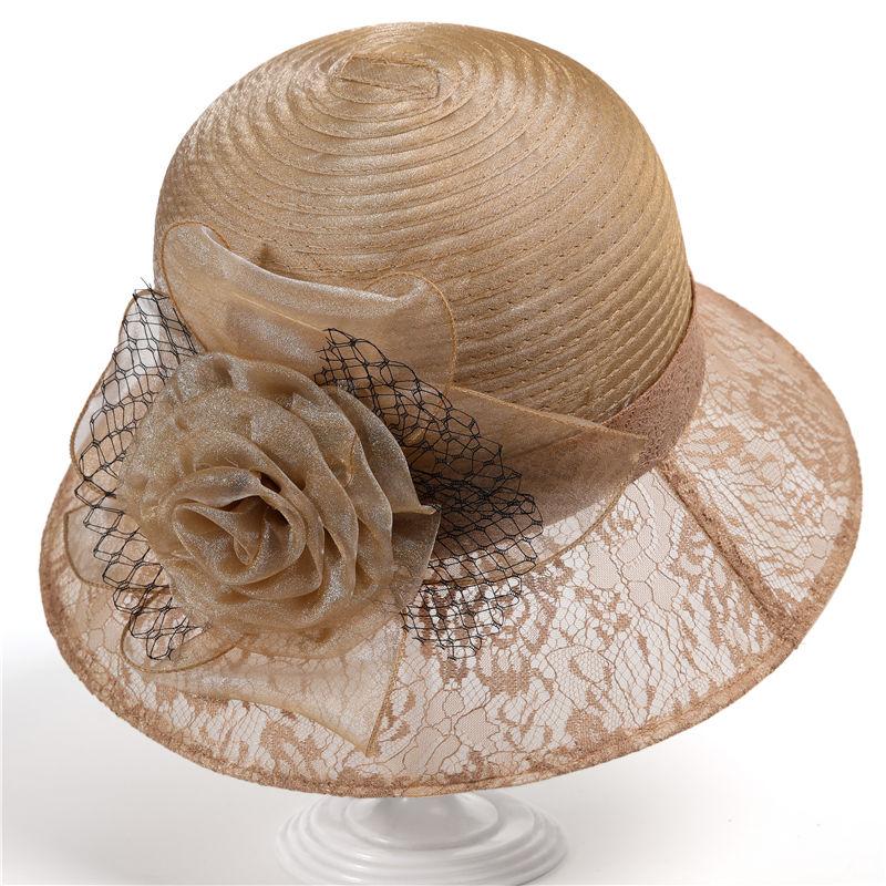 Sunshade Hat for Women In Summer Fashionable New Flower Pot HatOrganza Fisherman Hat