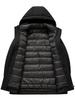 Men's 5-in-1 White Goose Down Jacket with Removable Liner - High-End Winter Outerwear for Middle-Aged Warmth