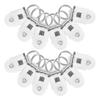 30Pcs Curtain Rail Track Pulleys Dual-Wheel Alloy Plastic Durable Sliding Ceiling Mounted Curtain System Home Accessories