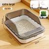 Extra Large Anti-Splash Cat Litter Box: Semi-Enclosed Tray for Large Cats and Kittens