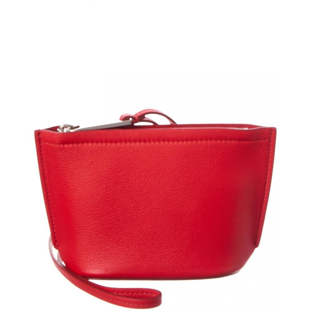 Salvatore Ferragamo Ferragamo Micro Leather Pouch Red