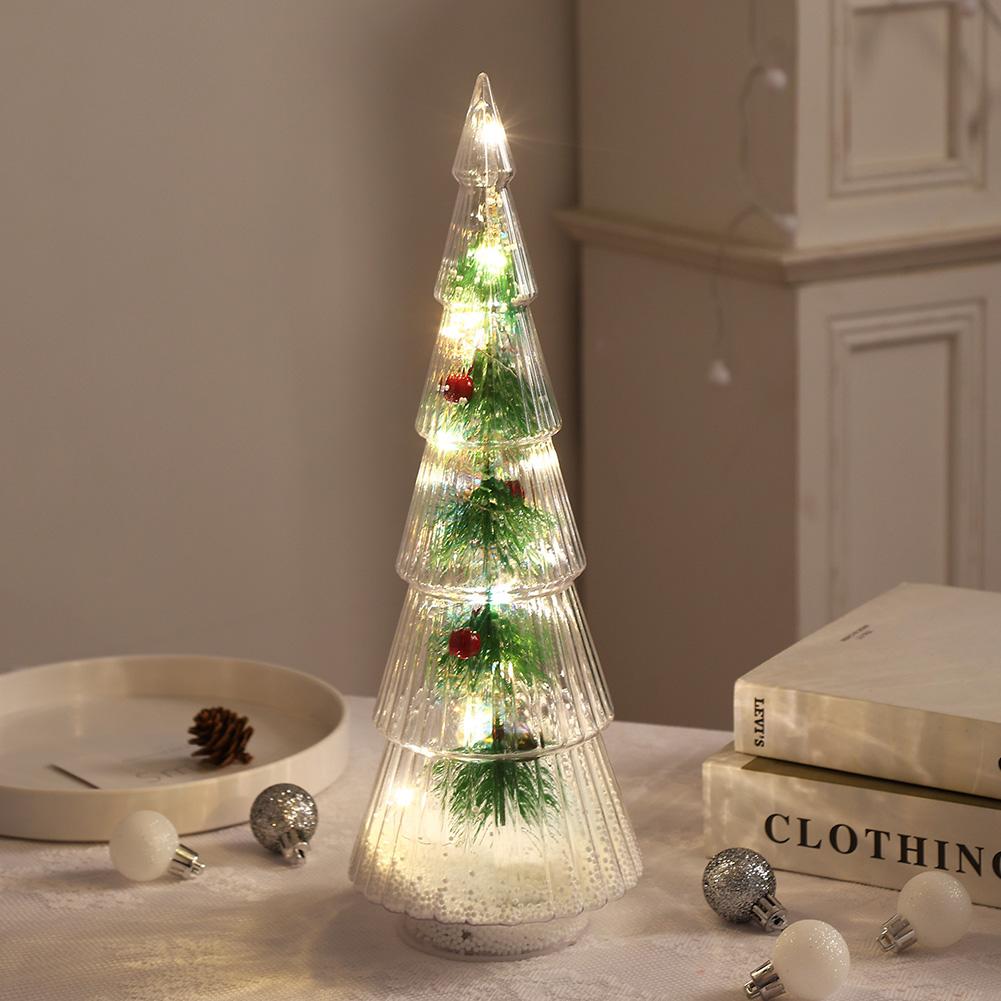 LED Christmas Tree Night Lights - Versatile DIY Desktop Ornaments for New Year Party & Home Decorations