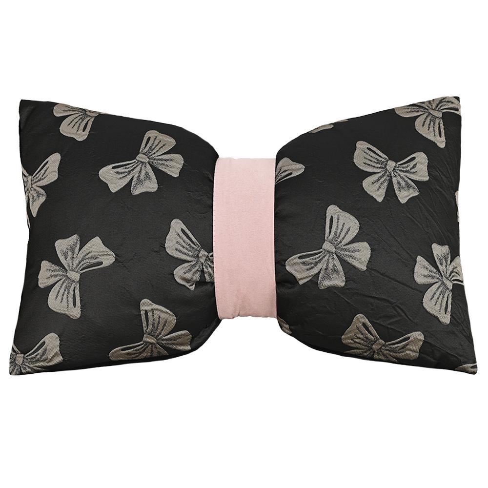 BUYNOW Jacquard Bow Pillowcase Without Pillow Core Korean Cute Girl Pink Bow Living Room Sofa Cushion Cover Home Bedroom Decor