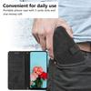 For Samsung Galaxy A55 5G Leather Cover Skin-Feel Finish Line Imprinted Phone Case