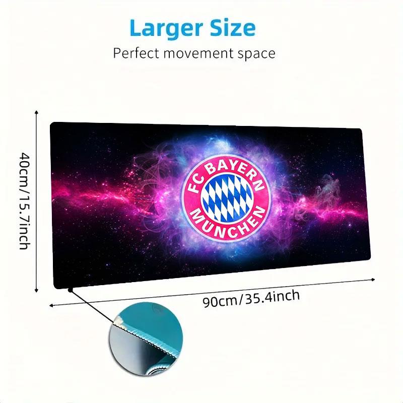 FC Bayern Munchen Large Size Mouse Pad Large Gaming Table Cushion Non-slip Laptop Tablet Big Mousepad XXL Mat Mini PC Playmat With Lock edge