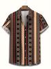Vintage Summer Ethnic Style Graphic 3D Print Lapel Men Shirt Casual Comfortable Short Sleeve Shirt Street Shirts Man's Clothes