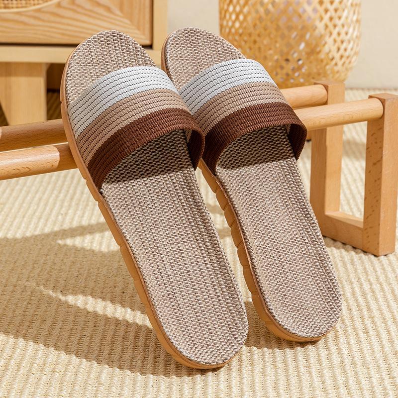Linen Shoes, Slippers, Thick-soled Straw Sandals, Indoor