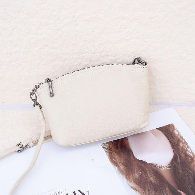 

Top Layer Cowhide Crossbody Bag for Women, New Fashionable Simple Shoulder Bag, Versatile Casual Phone Bag, Small Bag 23*14*6 бежевий
