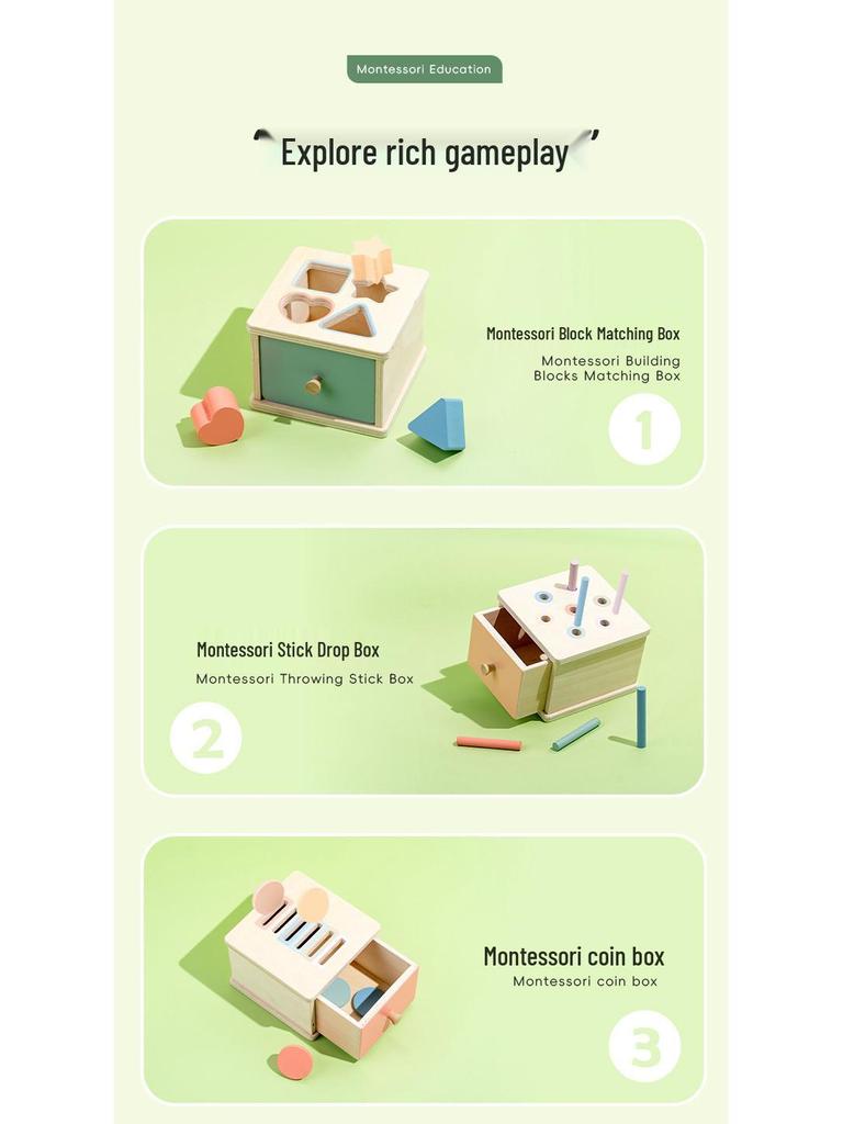 Montessori Color & Shape Recognition Coin Box for Toddlers – Educational Toys for Early Learning