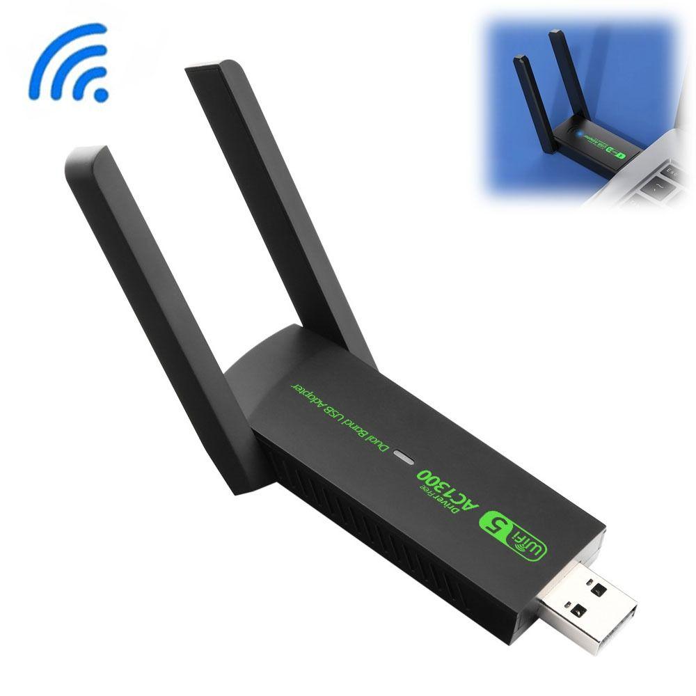 USB Network Card Dual Band 2.4G/5GHz Wireless Receiver Transmitter For Desktop Laptop PC