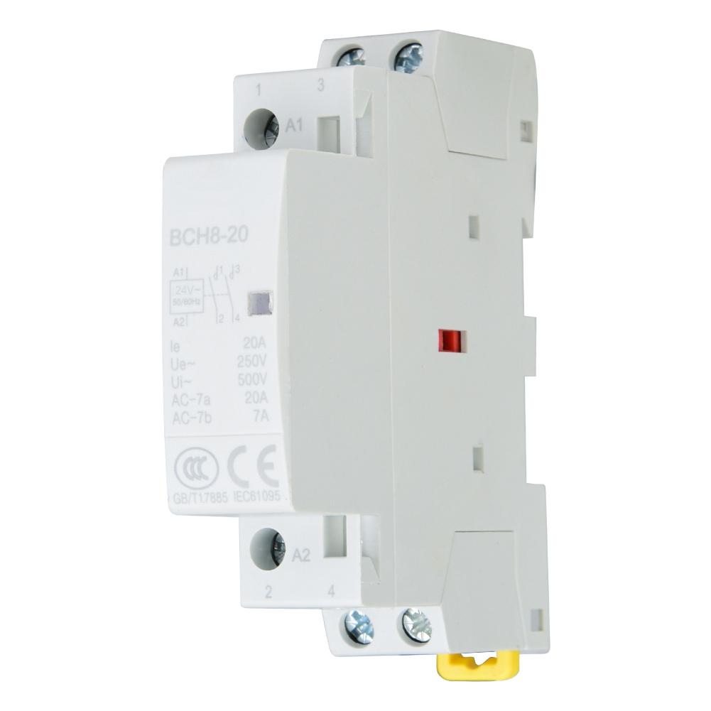 

2P 20A 2NO 24V 220V230V 5060Hz Household AC Contactor DIN Rail Mount