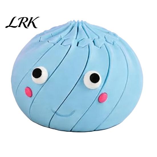 Dumpling Fidget Gadget 3D Printed Twisting Toy, Stress Relief Slippery Cartoon Steamed Toy Bun Articulated Spiral Rotating Anti-anxiety Desk A