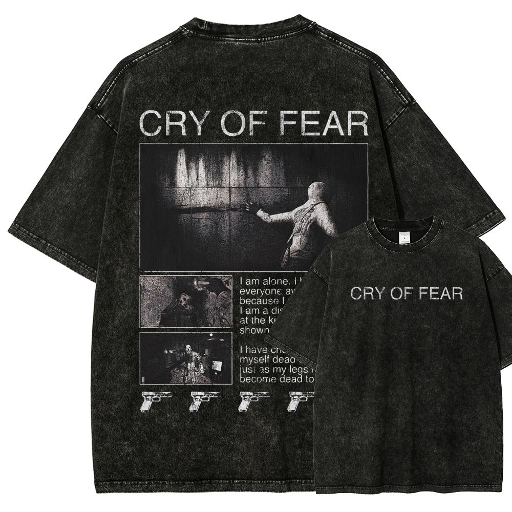 

Cry of Fear NewModel Washed T shirt Anime Lover personality Clothes Oversized Year round clothing Unisex hot product Couples S