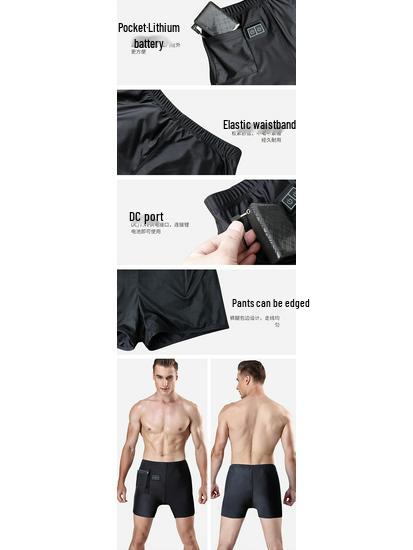 Men's Heated Thermal Underpants - Flat-Leg, Constant Temperature, Autumn/Winter.
