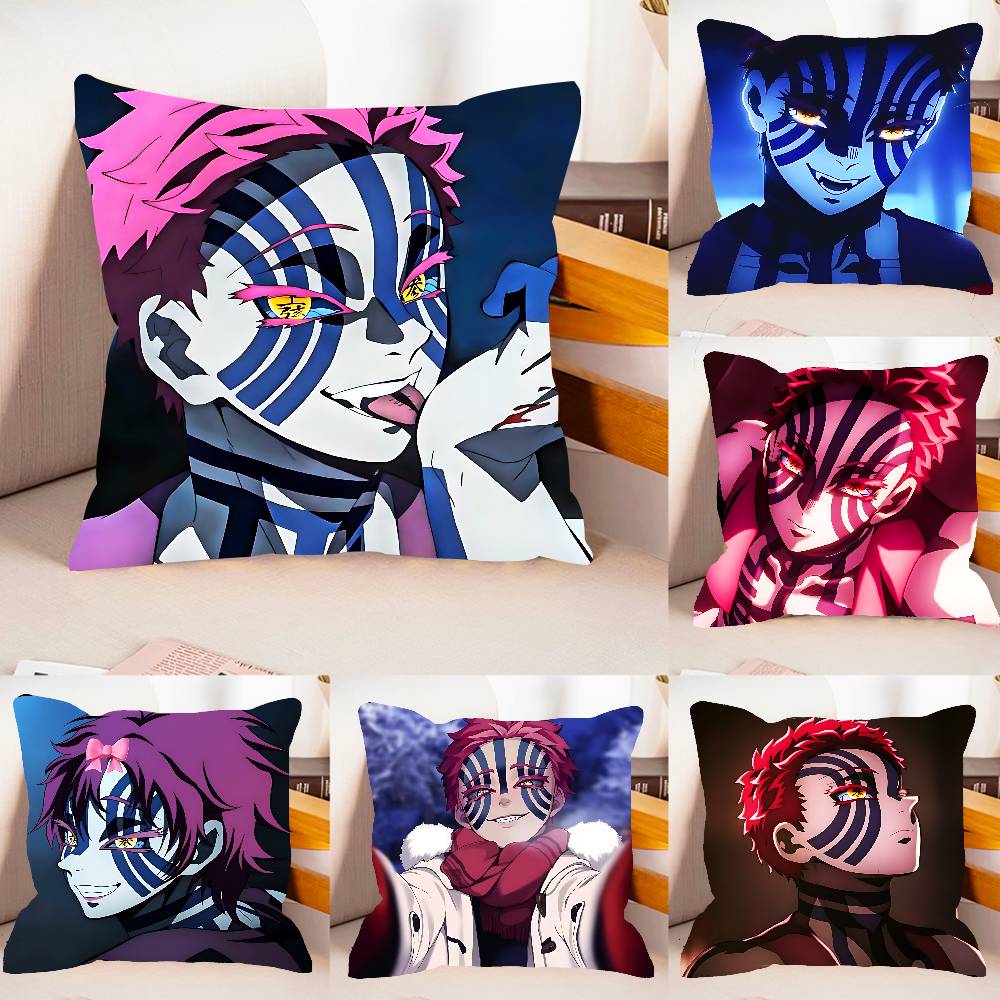 Anime DDemon Slayer AAkazaS Cute Case Plush Fabric Soft Pillowcase Double Sided Print Cushion Cover Household Gifts