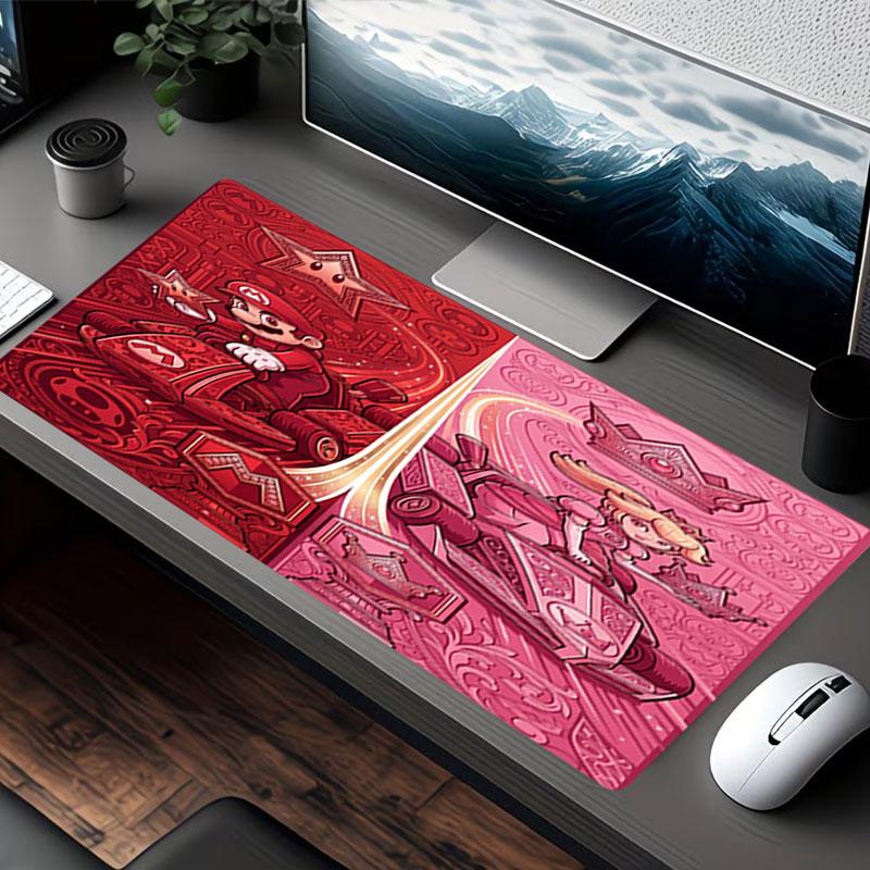 Princess Peach Toadstool Print Mouse Pad, for Keyboard Pad Laptop PC Mat for Office Home Use, Desk Decor, Perfect Birthday Gift for Gamers