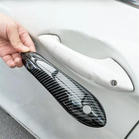 ABS Carbon Fiber Exterior Door Handle Cover Trim for BMW 5 Series F10 2011-2016
