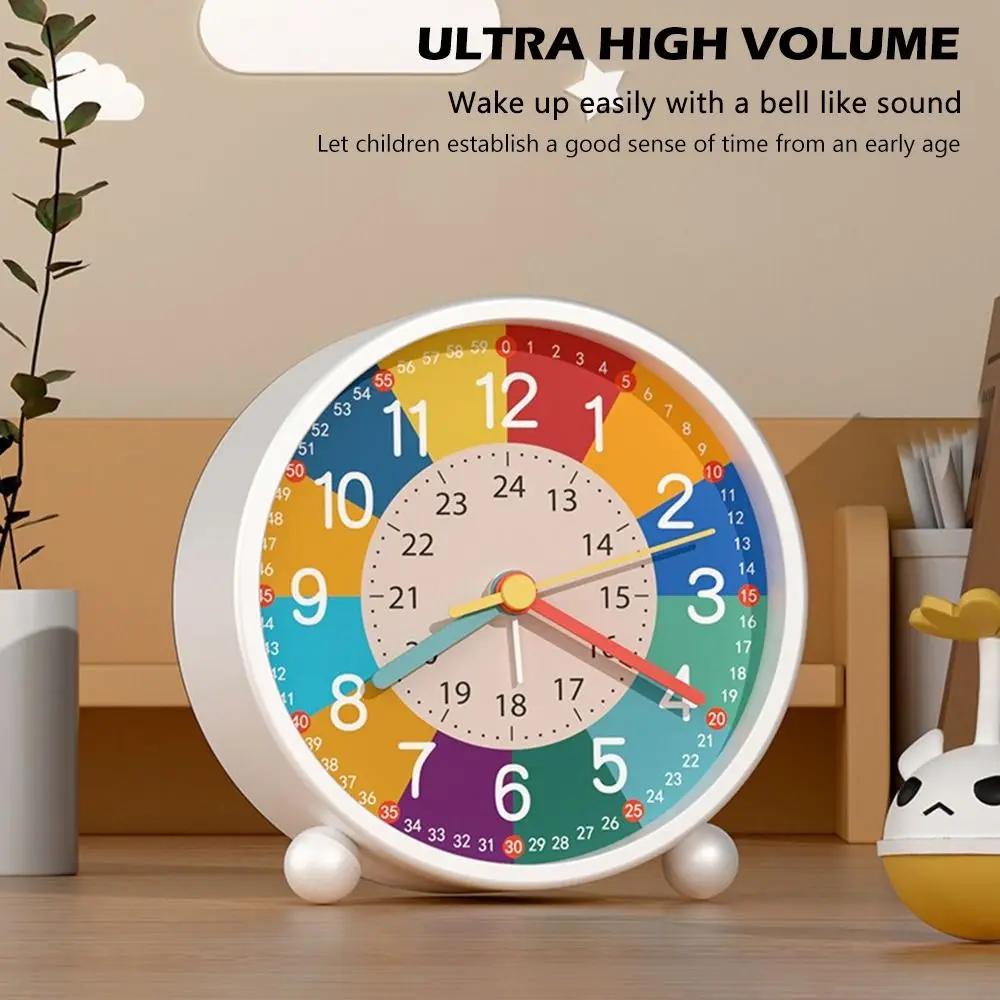 Creative Metal Alarm Clock Colorful Dual Bell Children Learning Clock Wake Up Clock Living Room