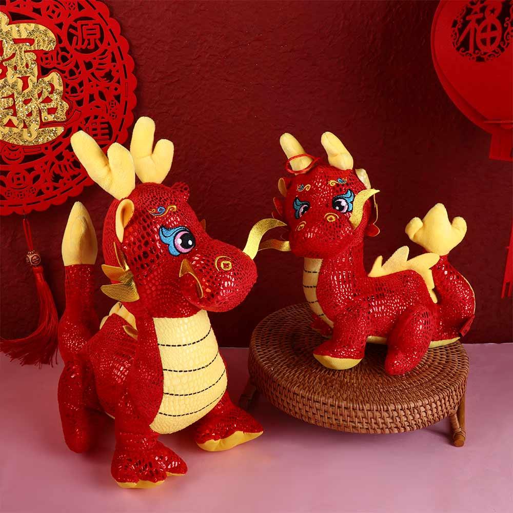 Plüschtier Sternzeichen Drache Puppe Cartoon Drache Plüschtiere Chinesischer Drache Maskottchen Neujahr