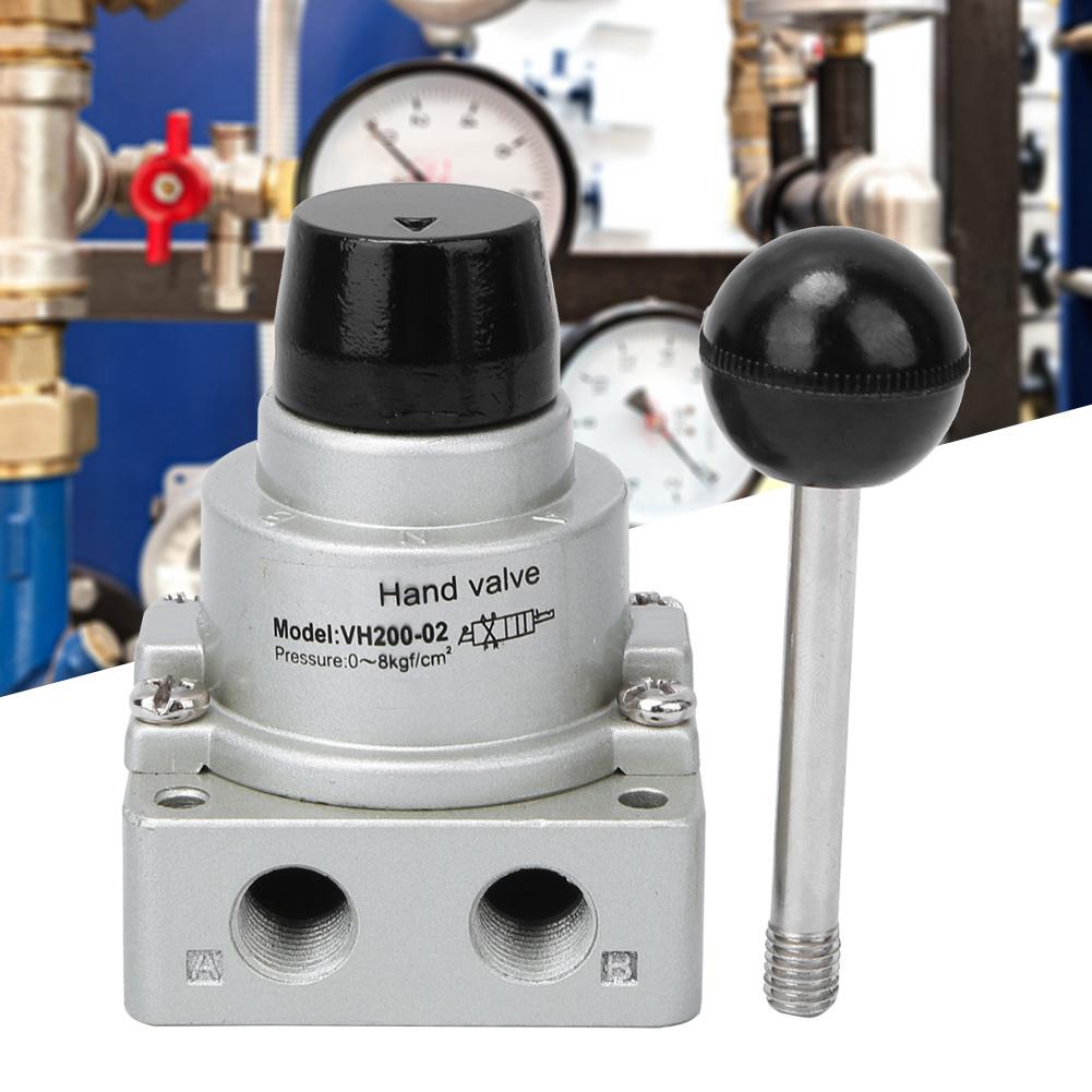 G1 4in Lever Hand Valve Direct Acting Aluminum Alloy 3 Position 4 Way VH200 02 0 8kgf cm²