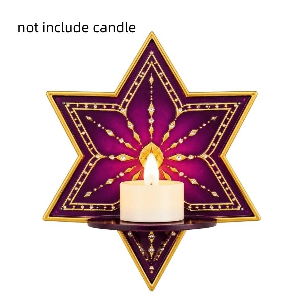 Wooden Wall Mounted Shelf Star Wall Display Stand Tealight Sconce Wall Storage Rack Festival