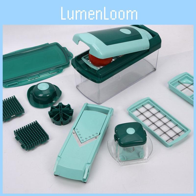 Vielseitiger Multifunktions-Einfacher Lebensmittelzerkleinerer Gemüseschneider Hobel Mit Sicherem Handschutz Und Kompaktem Design Für Effizientes Kochen