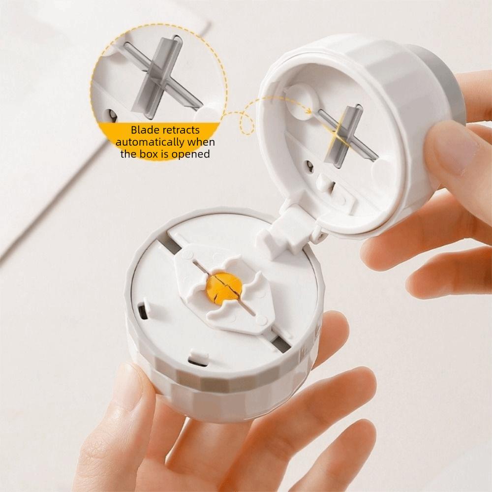 Practical Plastic 2-in-1 Pill Box Dust-proof Waterproof Pill Storage Box Adjustable Quartering Pill Cutter Daily Use