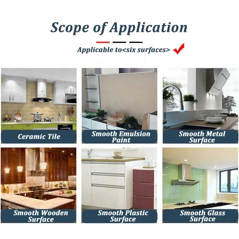 Wall Protector Film Kitchen Oil Proof Wall Sticker Stove Cabinet Heat-resisting Self Adhesive Wallpaper Waterproof Decoration
