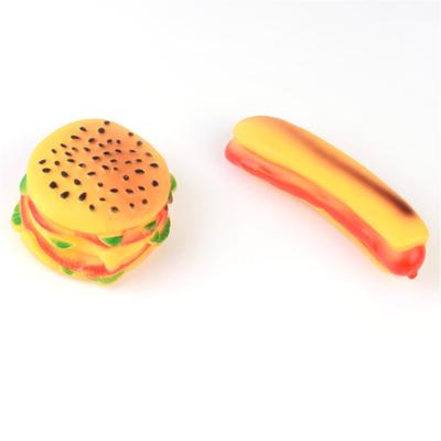 rubber hamburger dog toy
